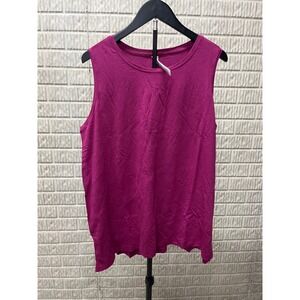 Amazon Essentials Womens Plus Size 1X Tank Top Plum Sleeveless Casual